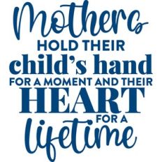 mothers hold their child's hand