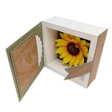 3d sunflower with frame in box