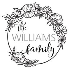 wildflowers family name wreath