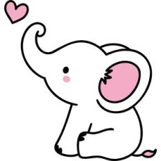 baby elephant with heart
