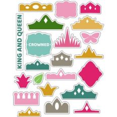 ml king and queen crowns stickers