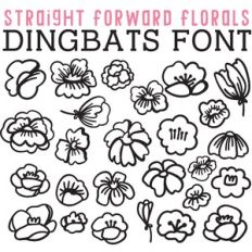 cg straight forward florals dingbats