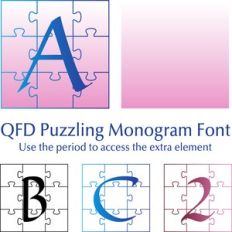 qfd puzzling monogram font