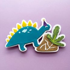 stegosaur party cake topper