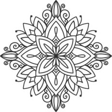 floral diamond mandala