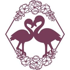 floral flamingos