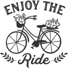 enjoy the ride vintage bicycle