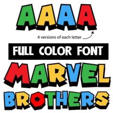 marvel brothers color font