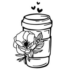 coffee cup with flower