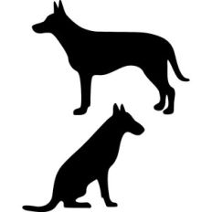 dogs silhouette