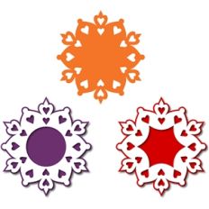 2 snowflake frames w mats