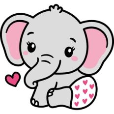 baby elephant girl
