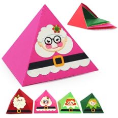 3d pyramid nesting mrs. claus box