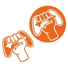 gaming controller in fist