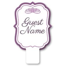 place card with stem for napkin ring