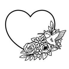 hummingbird heart frame