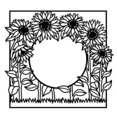 sunflower circle frame