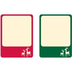set of 2 reindeer journaling cards