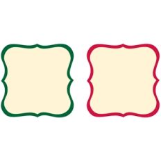 set of 2 label shaped journaling cards