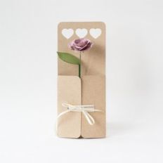 heart flower envelope with ribbon closure by farren celeste