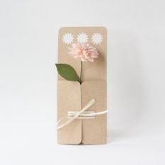 daisy flower envelope with ribbon closure by farren celeste