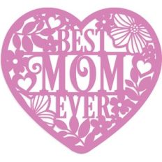 best mom ever floral heart