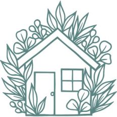 house with leaves