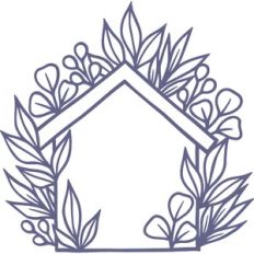 house with leaves