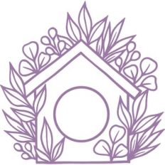 house with monogram frame