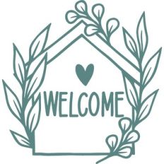 welcome home with leaves