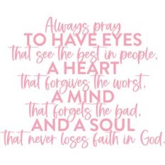 always pray
