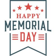 happy memorial day flag