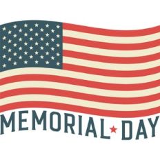 memorial day waved flag