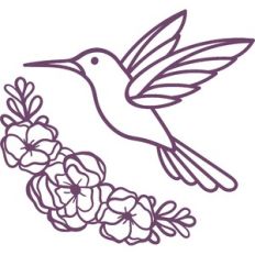 hummingbird with flowers