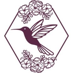 hummingbird with flowers