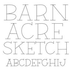dtc barn acre sketch font