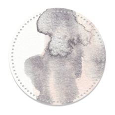 circle watercolor tag- neutral