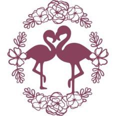 floral double flamingo