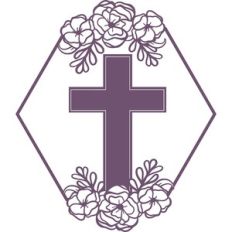 floral Christian cross