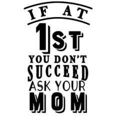 if you don't succeed ask mom