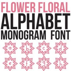 cg flower floral monogram