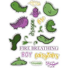 ml tiny baby dragon stickers