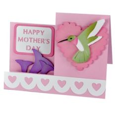happy mother’s day hummingbird side step card