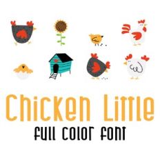 chicken little full color font