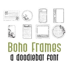 boho frames doodlebat font