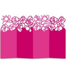 flowering quince blossom accordion card