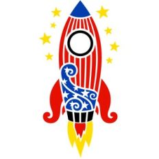 usa flag rocket