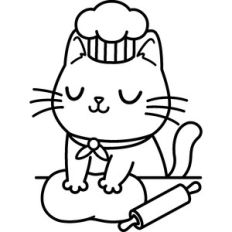 cute kneading cat