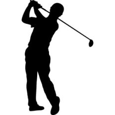 golf player silhouette
