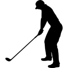 golf player silhouette